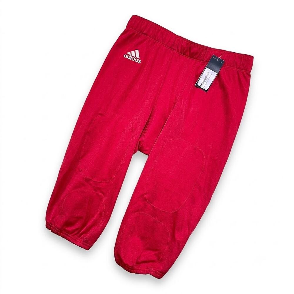 ADIDAS Press Coverage Football Pants Red Nylon Mens 3XL XXXL